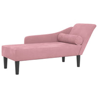 Thumbnail for Chaiselongue mit Kissen Rosa Samt