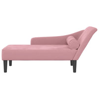 Thumbnail for Chaiselongue mit Kissen Rosa Samt