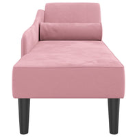 Thumbnail for Chaiselongue mit Kissen Rosa Samt