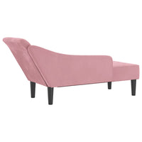 Thumbnail for Chaiselongue mit Kissen Rosa Samt