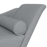 Thumbnail for Chaiselongue mit Kissen Hellgrau Stoff