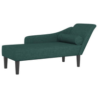 Thumbnail for Chaiselongue mit Kissen Dunkelgrün Stoff