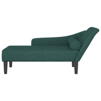 Thumbnail for Chaiselongue mit Kissen Dunkelgrün Stoff