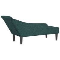 Thumbnail for Chaiselongue mit Kissen Dunkelgrün Stoff