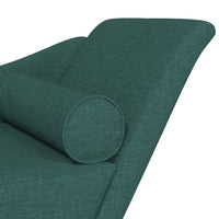 Thumbnail for Chaiselongue mit Kissen Dunkelgrün Stoff