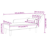 Thumbnail for Chaiselongue mit Kissen Dunkelgrün Stoff