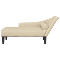 Thumbnail for Chaiselongue mit Kissen Creme Stoff