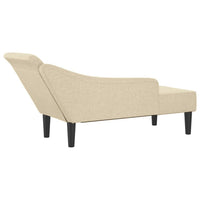 Thumbnail for Chaiselongue mit Kissen Creme Stoff