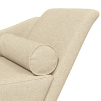 Thumbnail for Chaiselongue mit Kissen Creme Stoff