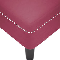 Thumbnail for Chaiselongue mit Kissen und Rechter Armlehne Weinrot Samt