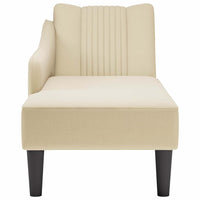 Thumbnail for Chaiselongue mit Rechter Armlehne Creme Stoff