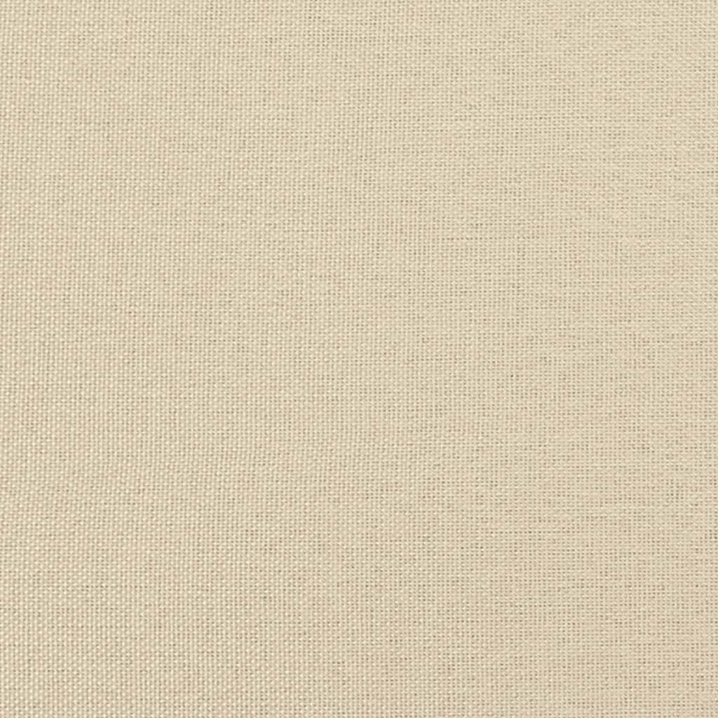 Chaiselongue mit Rechter Armlehne Creme Stoff