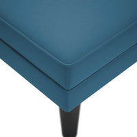 Thumbnail for Chaiselongue mit Kissen und Rechter Armlehne Blau Samt