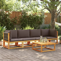 Thumbnail for 4-tlg. Garten-Sofagarnitur mit Kissen Massivholz Akazie