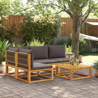 Thumbnail for 5-tlg. Garten-Sofagarnitur mit Kissen Massivholz Akazie