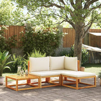 Thumbnail for 4-tlg. Garten-Sofagarnitur mit Kissen Massivholz Akazie