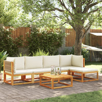 Thumbnail for 6-tlg. Garten-Sofagarnitur mit Kissen Massivholz Akazie