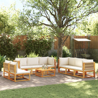 Thumbnail for 9-tlg. Garten-Sofagarnitur mit Kissen Massivholz Akazie