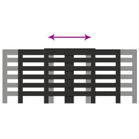 Thumbnail for Heizkörperverkleidung Schwarz 205x21,5x83,5 cm Holzwerkstoff