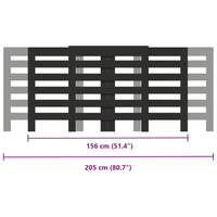 Thumbnail for Heizkörperverkleidung Schwarz 205x21,5x83,5 cm Holzwerkstoff
