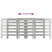 Thumbnail for Heizkörperverkleidung Betongrau 205x21,5x83,5 cm Holzwerkstoff