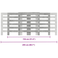 Thumbnail for Heizkörperverkleidung Betongrau 205x21,5x83,5 cm Holzwerkstoff