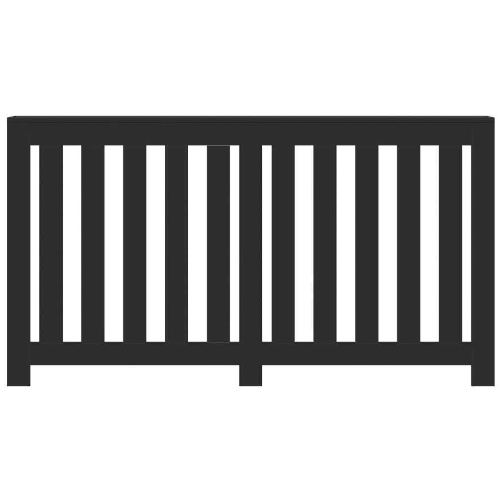 Heizkörperverkleidung Schwarz 149x20x82 cm Holzwerkstoff