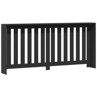 Thumbnail for Heizkörperverkleidung Schwarz 175x20x82 cm Holzwerkstoff