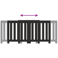 Thumbnail for Heizkörperverkleidung Schwarz 205x21,5x83,5 cm Holzwerkstoff