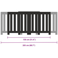 Thumbnail for Heizkörperverkleidung Schwarz 205x21,5x83,5 cm Holzwerkstoff