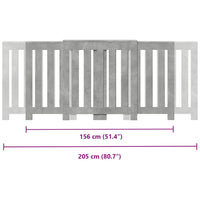 Thumbnail for Heizkörperverkleidung Betongrau 205x21,5x83,5 cm Holzwerkstoff