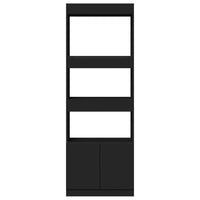 Thumbnail for Highboard 63x33x180 cm Schwarz Holzwerkstoff