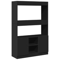 Thumbnail for Highboard Schwarz 92x33x140 cm Holzwerkstoff
