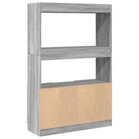 Thumbnail for Highboard Grau Sonoma 92x33x140 cm Holzwerkstoff