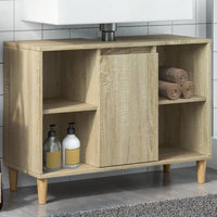Thumbnail for Badschrank Sonoma-Eiche 80x33x60 cm Holzwerkstoff