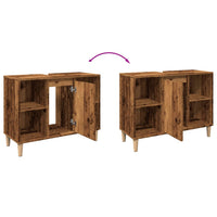 Thumbnail for Badschrank Altholz-Optik 80x33x60 cm Holzwerkstoff