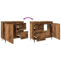 Thumbnail for Badschrank Altholz-Optik 65x33x60 cm Holzwerkstoff
