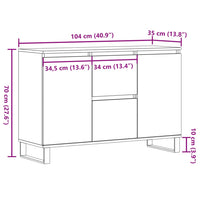Thumbnail for Sideboard Altholz-Optik 104x35x70 cm Holzwerkstoff