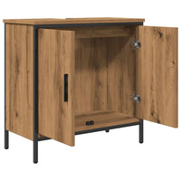 Thumbnail for Waschbeckenunterschrank Artisan-Eiche 60x30x60 cm Holzwerkstoff