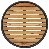 Thumbnail for Gartensofa mit Tisch und Kissen Halbrund Schwarz Poly-Rattan