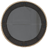 Thumbnail for Gartensofa mit Tisch und Kissen Halbrund Beige Poly-Rattan