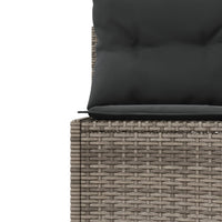 Thumbnail for Gartensofa mit Tisch und Kissen Rund Grau Poly Rattan
