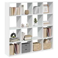 Thumbnail for Bücherregal Weiß 137,5x29x137,5 cm Holzwerkstoff