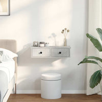 Thumbnail for Wandregal mit Schubladen Betongrau 60x25x15 cm Holzwerkstoff