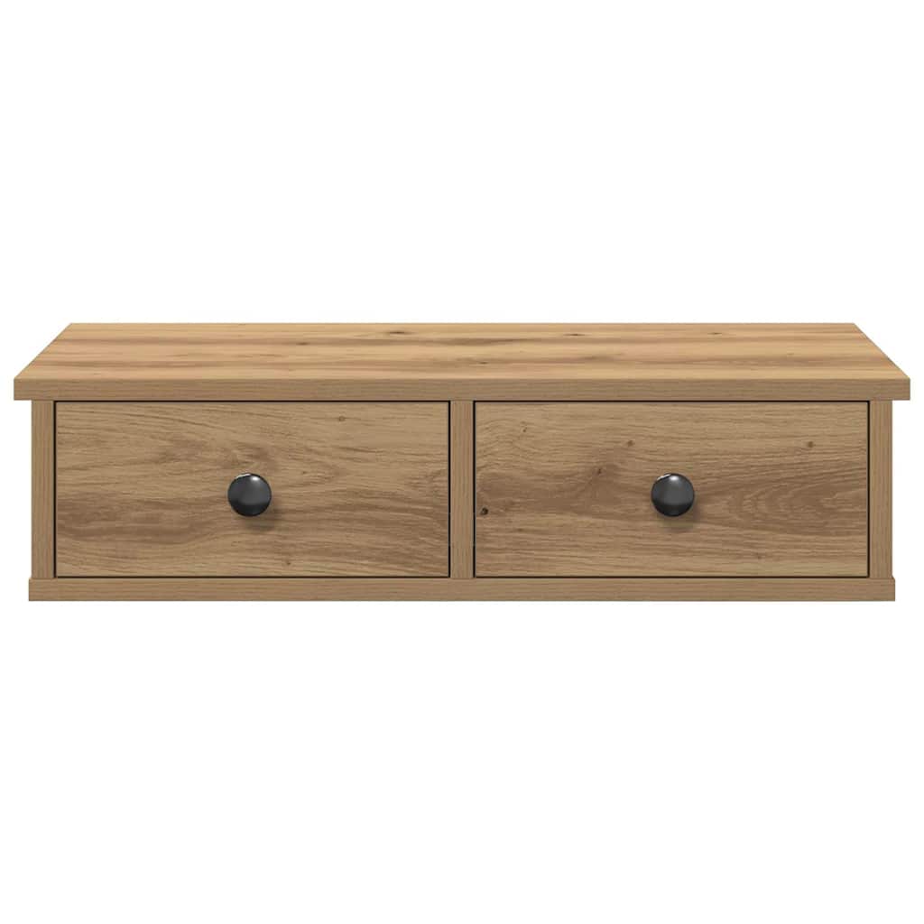 Wandregal mit Schubladen Artisan-Eiche 60x25x15cm Holzwerkstoff