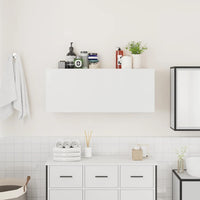 Thumbnail for Bad-Wandschrank Weiß 100x25x40 cm Holzwerkstoff