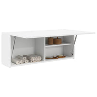 Thumbnail for Bad-Wandschrank Weiß 100x25x40 cm Holzwerkstoff