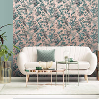 Thumbnail for DUTCH WALLCOVERINGS Tapete Blatt- und Vogel-Motiv Grün und Rosa