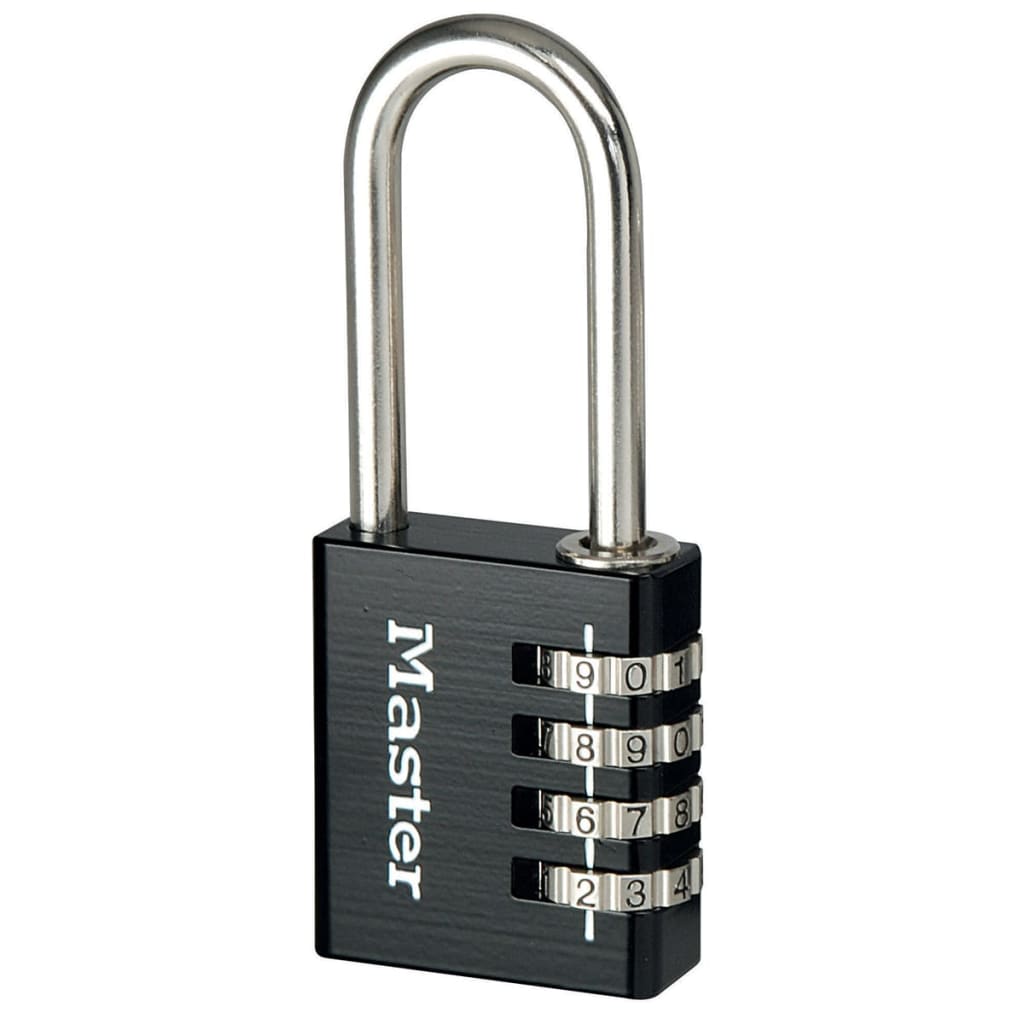 Master Lock Kombinations-Vorhängeschloss Aluminium Schwarz 40 mm 7640EURDBLKLH