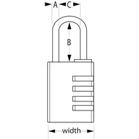 Thumbnail for Master Lock Kombinations-Vorhängeschloss Aluminium Schwarz 40 mm 7640EURDBLKLH